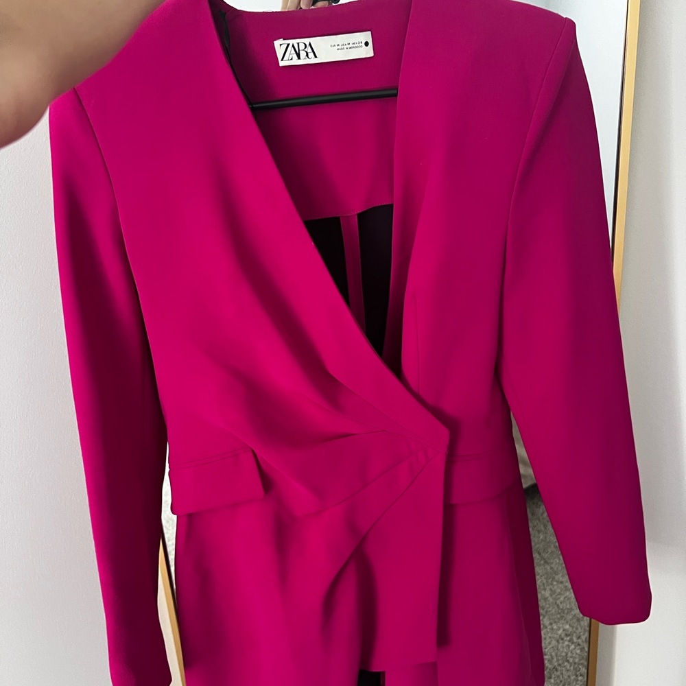 Pink Zara blazer dress! Only worn once for my birthday! - Picture 3 of 7